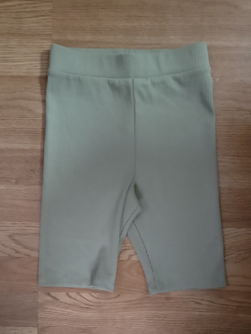 Divided Ribbed Bike Shorts - Sage Green